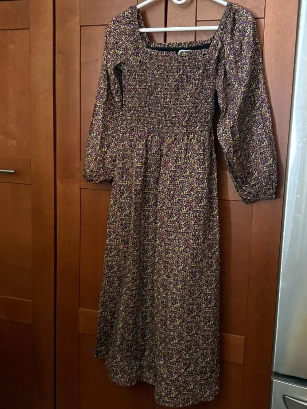 J.Crew Organic Cotton Daydream Midi Dress in Liberty® Busy Izzy Fabric Sz M